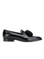 Knot Detail Leather Loafers