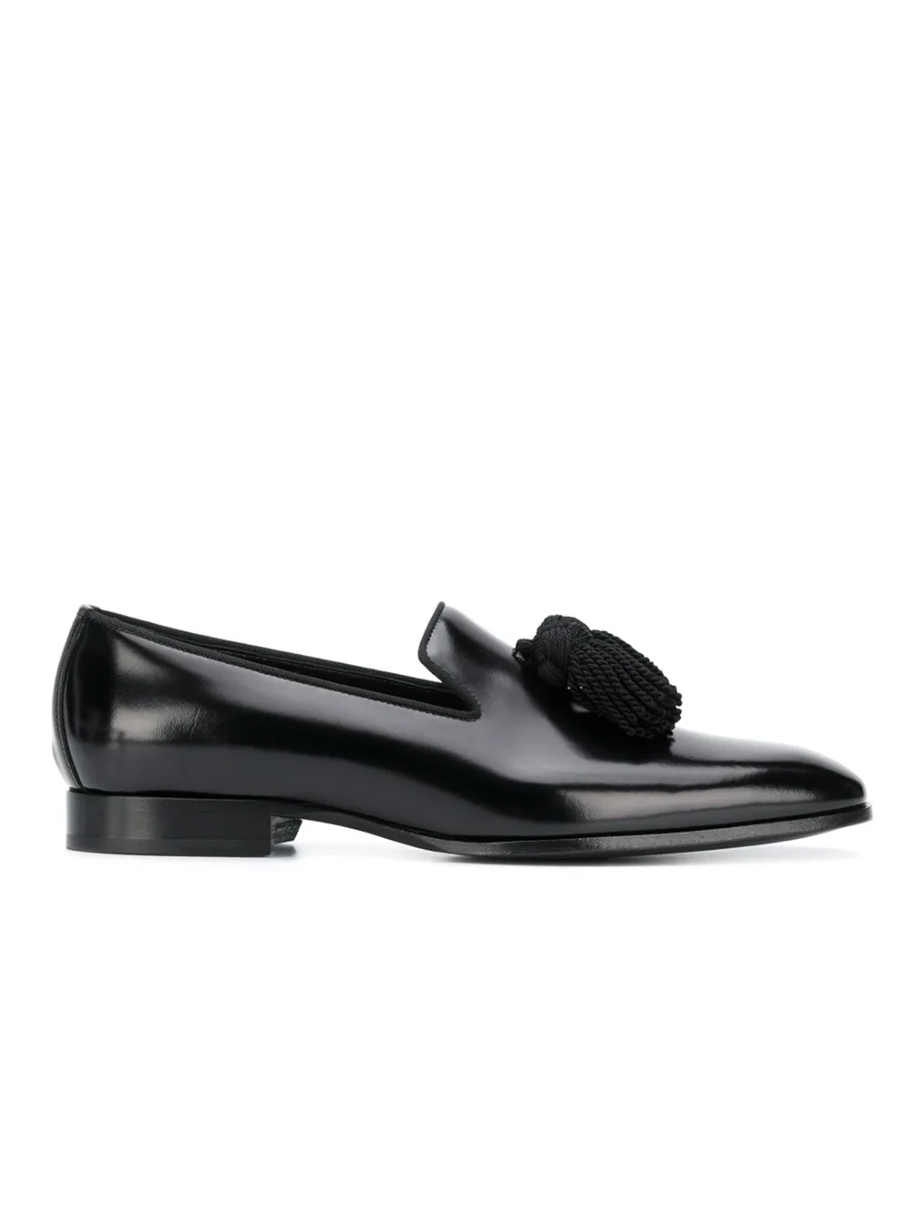 Wg30. Knot Detail Leather Loafers - Image 1