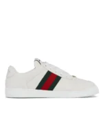 Ace Web Stripe Leather Sneakers
