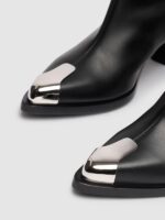 Metal Toe Leather Ankle Boots - Image 3