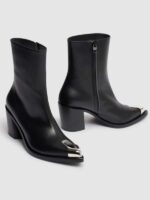 Metal Toe Leather Ankle Boots - Image 2