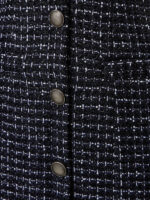 Balmain Tweed Tailored Mini Dress – Navy & Silver - Image 3