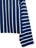 Balmain Logo Striped Cropped Knit Sweater - Image 4
