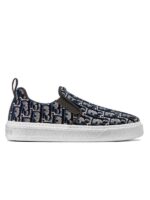 Oblique Slip-On Sneakers  Navy Jacquard