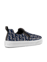 Oblique Slip-On Sneakers  Navy Jacquard - Image 2
