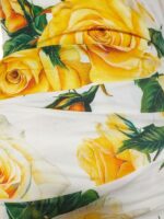 Yellow Rose Print Off-Shoulder Mini Dress - Image 3