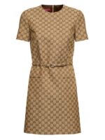 GG Monogram Belted Mini Dress
