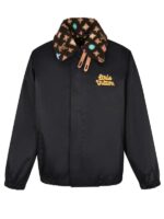Monogram Shearling Collar Coach Jacket