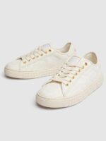 Fendi Match Leather Sneakers - Image 2