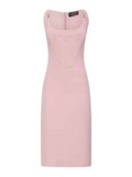 Medusa Corset Midi Dress – Blush Pink