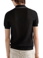 Open-Knit Polo Shirt - Image 3