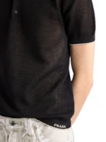 Open-Knit Polo Shirt - Image 4