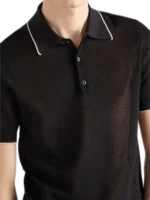 Open-Knit Polo Shirt - Image 5