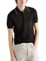 Open-Knit Polo Shirt - Image 2