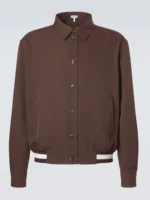 Ribbed-Hem Blouson Jacket