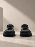 Check Panel Leather Sneakers - Image 4