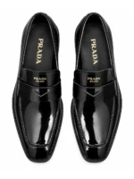 Prada Patent Leather Penny Loafers - Image 2
