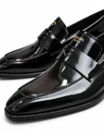 Prada Patent Leather Penny Loafers - Image 3