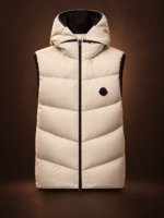 Hooded Long Down Gilet
