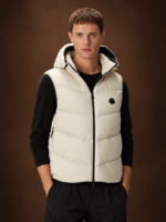 Hooded Long Down Gilet - Image 2