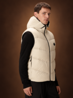 Hooded Long Down Gilet - Image 3
