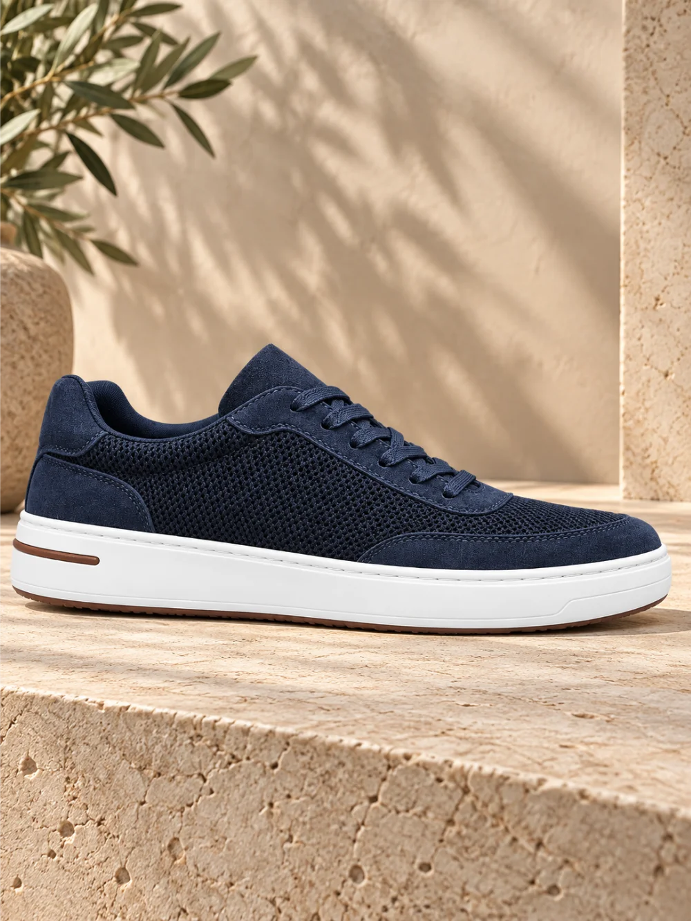 Untitled design (76) Loro Piana Summer Walk Suede & Mesh Sneakers - Image 1