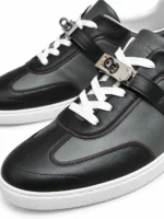 Kelly Buckle Leather Sneakers - Image 5